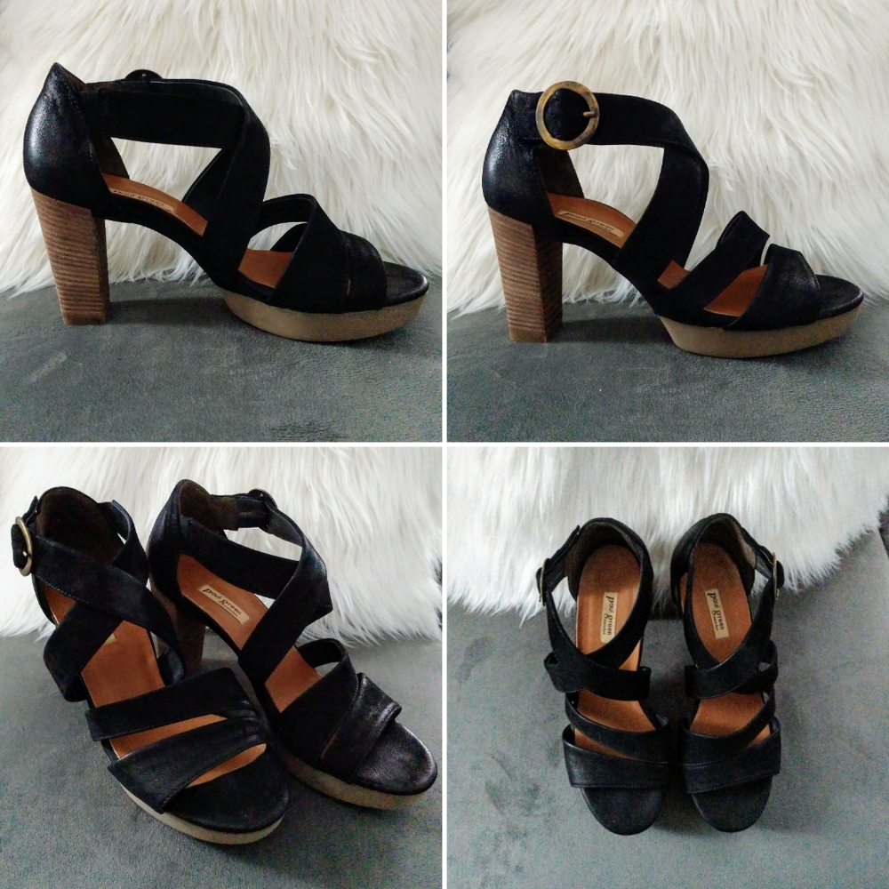 Paul Green Munchen Black Riviera Strappy Heels